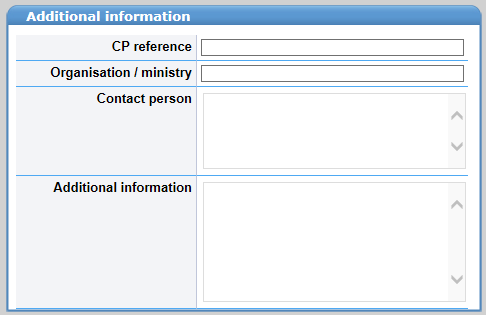 Information i sektionen ytterligare information eller additional information